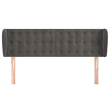 Vidaxl hoofdbord met randen 147x23x78 88 cm fluweel donkergrijs