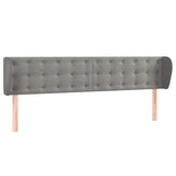 Vidaxl hoofdbord met randen 163x23x78 88 cm fluweel lichtgrijs