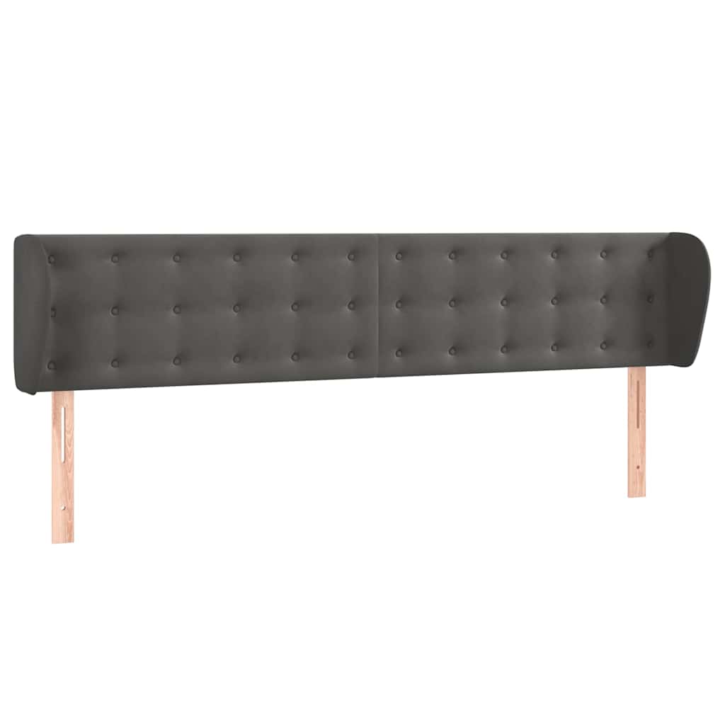 Vidaxl hoofdbord met randen 183x23x78 88 cm fluweel donkergrijs