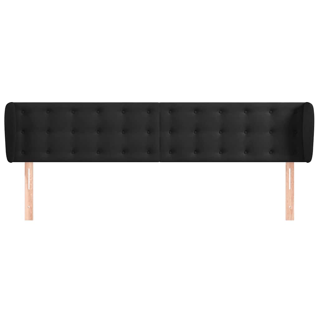 Vidaxl hoofdbord met randen 203x23x78 88 cm fluweel zwart