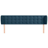 Vidaxl hoofdbord met randen 203x23x78 88 cm fluweel donkerblauw