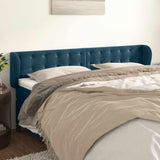 Vidaxl hoofdbord met randen 203x23x78 88 cm fluweel donkerblauw