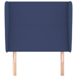 Vidaxl hoofdbord met randen 83x23x118 128 cm stof blauw