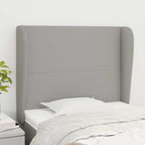 Vidaxl hoofdbord met randen 93x23x118 128 cm stof lichtgrijs