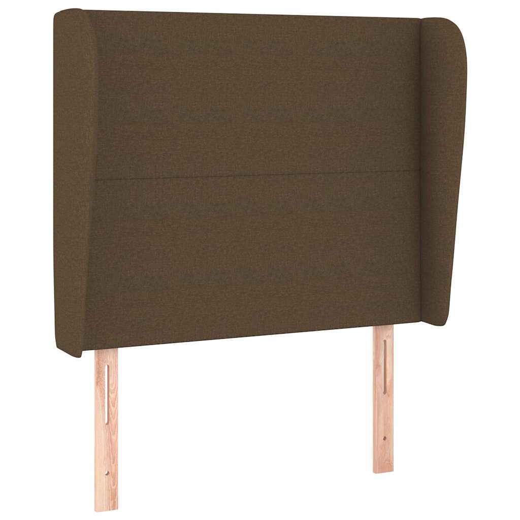 Vidaxl hoofdbord met randen 93x23x118 128 cm stof donkerbruin