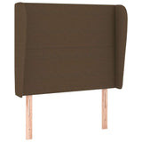 Vidaxl hoofdbord met randen 93x23x118 128 cm stof donkerbruin