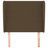 Vidaxl hoofdbord met randen 93x23x118 128 cm stof donkerbruin