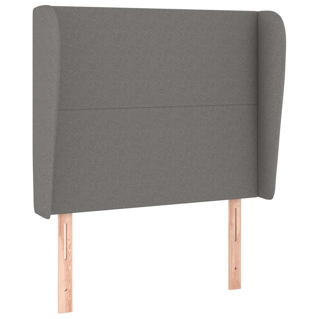 Vidaxl hoofdbord met randen 103x23x118 128 cm stof donkergrijs