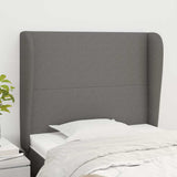 Vidaxl hoofdbord met randen 103x23x118 128 cm stof donkergrijs