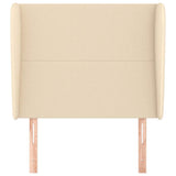 Vidaxl hoofdbord met randen 103x23x118 128 cm stof crèmekleurig
