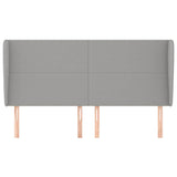 Vidaxl hoofdbord met randen 183x23x118 128 cm stof lichtgrijs
