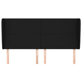 Vidaxl hoofdbord met randen 183x23x118 128 cm stof zwart
