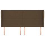 Vidaxl hoofdbord met randen 183x23x118 128 cm stof donkerbruin