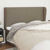 Vidaxl hoofdbord met randen 183x23x118 128 cm stof taupe