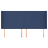 Vidaxl hoofdbord met randen 183x23x118 128 cm stof blauw