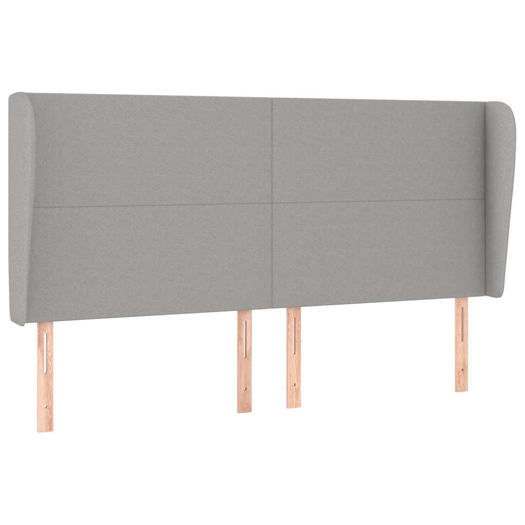 Vidaxl hoofdbord met randen 203x23x118 128 cm stof lichtgrijs
