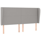 Vidaxl hoofdbord met randen 203x23x118 128 cm stof lichtgrijs