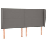 Vidaxl hoofdbord met randen 203x23x118 128 cm stof donkergrijs