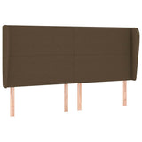 Vidaxl hoofdbord met randen 203x23x118 128 cm stof donkerbruin