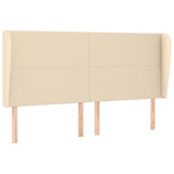 Vidaxl hoofdbord met randen 203x23x118 128 cm stof crèmekleurig