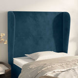 Vidaxl hoofdbord met randen 83x23x118 128 cm fluweel donkerblauw