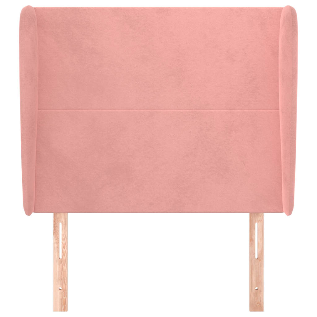 Vidaxl hoofdbord met randen 83x23x118 128 cm fluweel roze