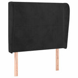 Vidaxl hoofdbord met randen 93x23x118 128 cm fluweel zwart