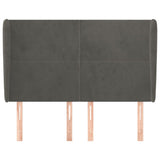 Vidaxl hoofdbord met randen 147x23x118 128 cm fluweel donkergrijs