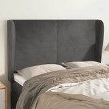 Vidaxl hoofdbord met randen 147x23x118 128 cm fluweel donkergrijs