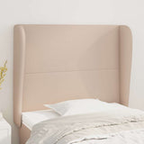 Vidaxl hoofdbord met randen 83x23x118 128 cm kunstleer cappuccinokleur