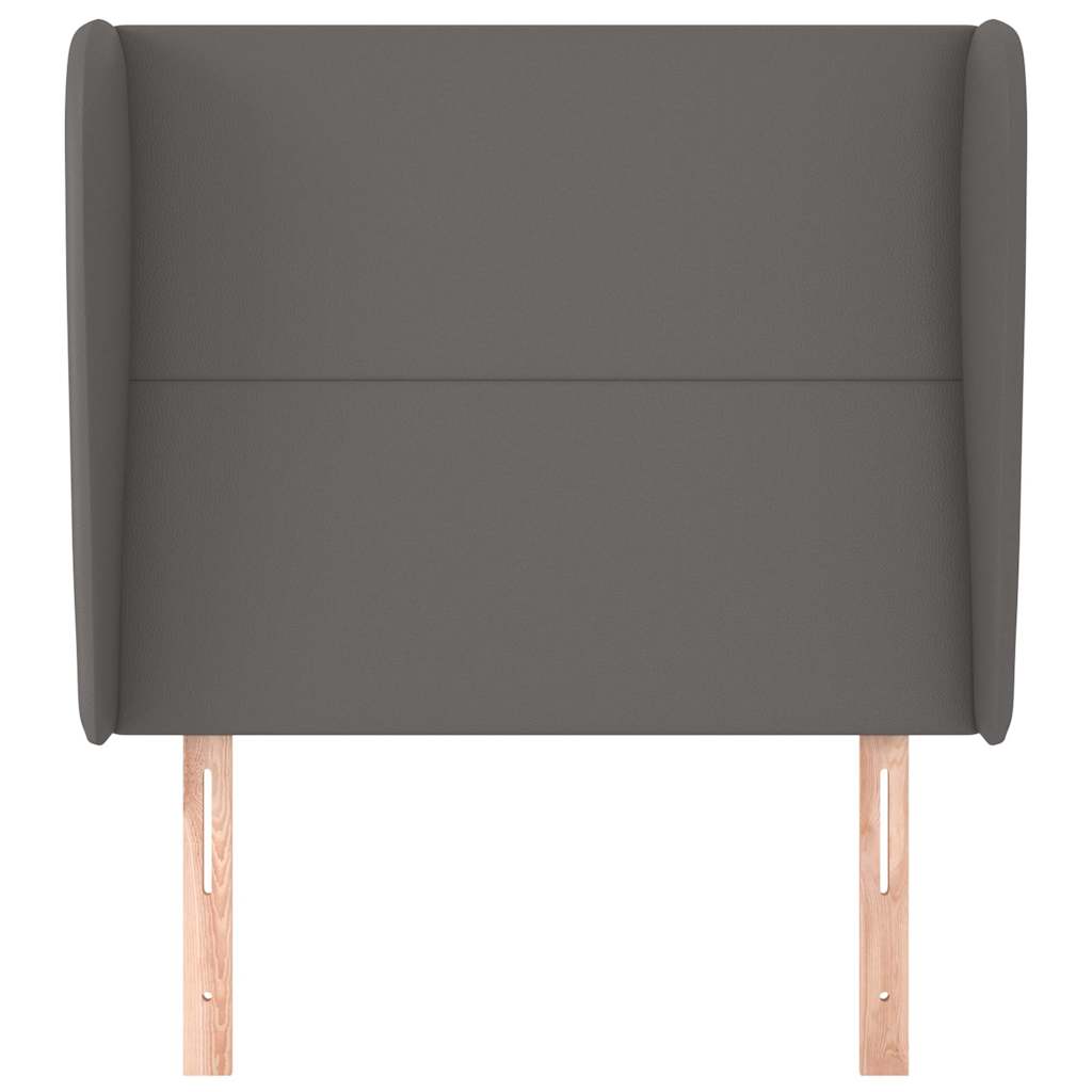 Vidaxl hoofdbord met randen 93x23x118 128 cm kunstleer grijs
