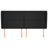 Vidaxl hoofdbord met randen 163x23x118 128 cm kunstleer zwart