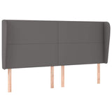 Vidaxl hoofdbord met randen 183x23x118 128 cm kunstleer grijs