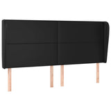 Vidaxl hoofdbord met randen 203x23x118 128 cm kunstleer zwart