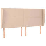 Vidaxl hoofdbord met randen 203x23x118 128cm kunstleer cappuccinokleur