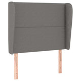 Vidaxl hoofdbord met randen 83x23x118 128 cm stof donkergrijs