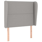Vidaxl hoofdbord met randen 93x23x118 128 cm stof lichtgrijs