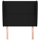 Vidaxl hoofdbord met randen 93x23x118 128 cm stof zwart