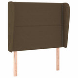 Vidaxl hoofdbord met randen 93x23x118 128 cm stof donkerbruin