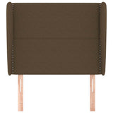 Vidaxl hoofdbord met randen 93x23x118 128 cm stof donkerbruin
