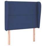 Vidaxl hoofdbord met randen 93x23x118 128 cm stof blauw