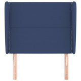 Vidaxl hoofdbord met randen 93x23x118 128 cm stof blauw