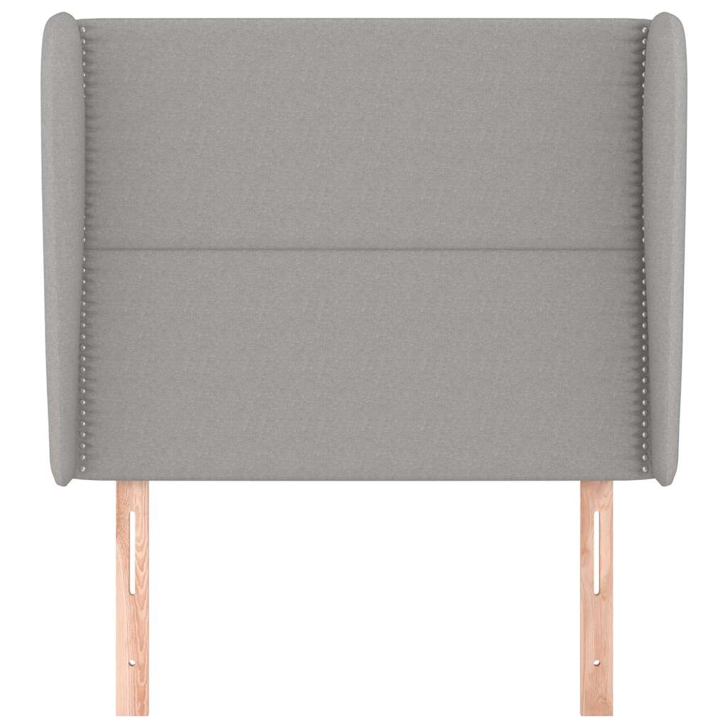 Vidaxl hoofdbord met randen 103x23x118 128 cm stof lichtgrijs