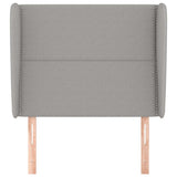 Vidaxl hoofdbord met randen 103x23x118 128 cm stof lichtgrijs