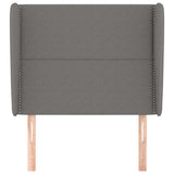 Vidaxl hoofdbord met randen 103x23x118 128 cm stof donkergrijs