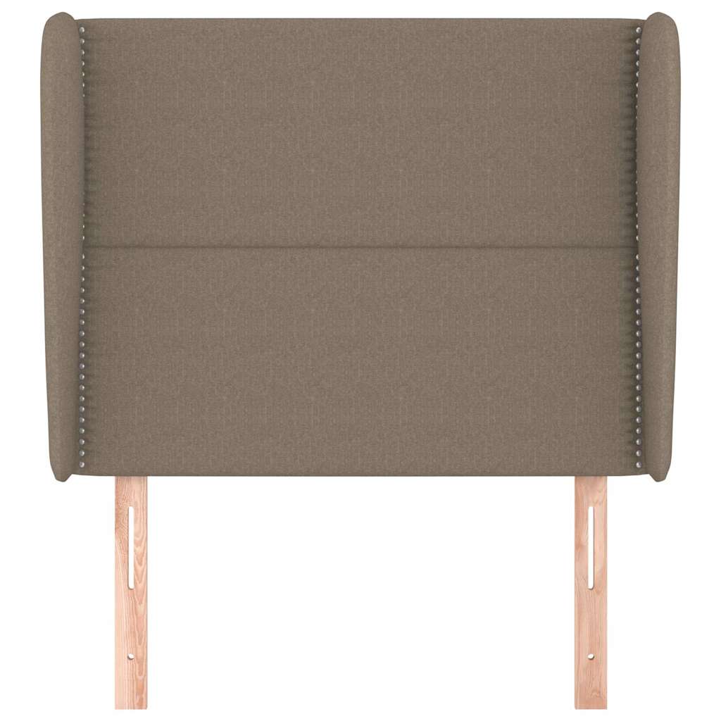 Vidaxl hoofdbord met randen 103x23x118 128 cm stof taupe