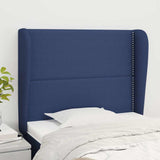 Vidaxl hoofdbord met randen 103x23x118 128 cm stof blauw
