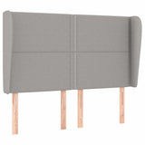Vidaxl hoofdbord met randen 147x23x118 128 cm stof lichtgrijs