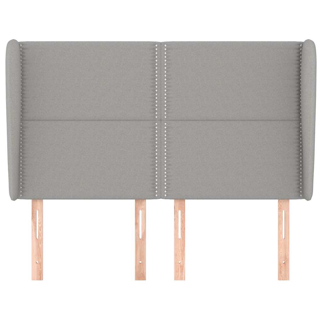 Vidaxl hoofdbord met randen 147x23x118 128 cm stof lichtgrijs