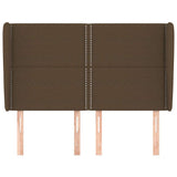 Vidaxl hoofdbord met randen 147x23x118 128 cm stof donkerbruin
